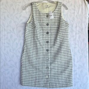 J. Crew Black and White Checkered Mini Dress